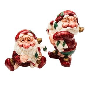 Vintage Fitz & Floyd Old World Christmas Elves Salt & Pepper Shakers Set